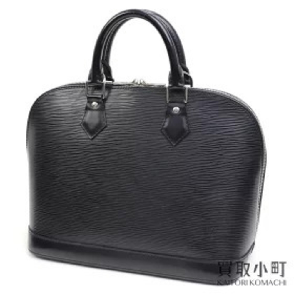 Louis Vuitton Alma Epi Noir Black Handbag Black Leather LV